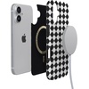 image:imageCasely iPhone 14 Case  Falling for You  Plum Floral  Compatible with MagSafe  Classic Ultra Slim DesignHarlequin Salem Diamond  Black and White