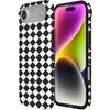 image:imageCasely iPhone 14 Case  Falling for You  Plum Floral  Compatible with MagSafe  Classic Ultra Slim DesignHarlequin Salem Diamond  Black and White