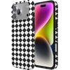 image:imageCasely iPhone 14 Case  Falling for You  Plum Floral  Compatible with MagSafe  Classic Ultra Slim DesignHarlequin Salem Diamond  Black and White