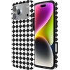image:imageCasely iPhone 14 Case  Falling for You  Plum Floral  Compatible with MagSafe  Classic Ultra Slim DesignHarlequin Salem Diamond  Black and White