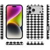 image:imageCasely iPhone 14 Case  Falling for You  Plum Floral  Compatible with MagSafe  Classic Ultra Slim DesignHarlequin Salem Diamond  Black and White