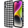 image:imageCasely iPhone 14 Case  Falling for You  Plum Floral  Compatible with MagSafe  Classic Ultra Slim DesignHarlequin Salem Diamond  Black and White