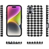 image:imageCasely iPhone 14 Case  Falling for You  Plum Floral  Compatible with MagSafe  Classic Ultra Slim DesignHarlequin Salem Diamond  Black and White