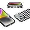 image:imageCasely iPhone 14 Case  Falling for You  Plum Floral  Compatible with MagSafe  Classic Ultra Slim DesignHarlequin Salem Diamond  Black and White