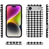 image:imageCasely iPhone 14 Case  Falling for You  Plum Floral  Compatible with MagSafe  Classic Ultra Slim DesignHarlequin Salem Diamond  Black and White
