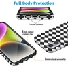 image:imageCasely iPhone 14 Case  Falling for You  Plum Floral  Compatible with MagSafe  Classic Ultra Slim DesignHarlequin Salem Diamond  Black and White
