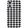 image:imageCasely iPhone 14 Case  Falling for You  Plum Floral  Compatible with MagSafe  Classic Ultra Slim DesignHarlequin Salem Diamond  Black and White