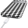 image:imageCasely iPhone 14 Case  Falling for You  Plum Floral  Compatible with MagSafe  Classic Ultra Slim DesignHarlequin Salem Diamond  Black and White