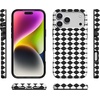 image:imageCasely iPhone 14 Case  Falling for You  Plum Floral  Compatible with MagSafe  Classic Ultra Slim DesignHarlequin Salem Diamond  Black and White
