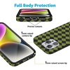 image:imageCasely iPhone 14 Case  Falling for You  Plum Floral  Compatible with MagSafe  Classic Ultra Slim DesignHarlequin Wicked Diamond  Black and Green