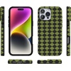 image:imageCasely iPhone 14 Case  Falling for You  Plum Floral  Compatible with MagSafe  Classic Ultra Slim DesignHarlequin Wicked Diamond  Black and Green