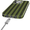 image:imageCasely iPhone 14 Case  Falling for You  Plum Floral  Compatible with MagSafe  Classic Ultra Slim DesignHarlequin Wicked Diamond  Black and Green