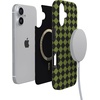 image:imageCasely iPhone 14 Case  Falling for You  Plum Floral  Compatible with MagSafe  Classic Ultra Slim DesignHarlequin Wicked Diamond  Black and Green