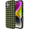 image:imageCasely iPhone 14 Case  Falling for You  Plum Floral  Compatible with MagSafe  Classic Ultra Slim DesignHarlequin Wicked Diamond  Black and Green