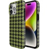 image:imageCasely iPhone 14 Case  Falling for You  Plum Floral  Compatible with MagSafe  Classic Ultra Slim DesignHarlequin Wicked Diamond  Black and Green