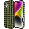 image:imageCasely iPhone 14 Case  Falling for You  Plum Floral  Compatible with MagSafe  Classic Ultra Slim DesignHarlequin Wicked Diamond  Black and Green