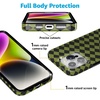 image:imageCasely iPhone 14 Case  Falling for You  Plum Floral  Compatible with MagSafe  Classic Ultra Slim DesignHarlequin Wicked Diamond  Black and Green