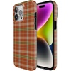 image:imageCasely iPhone 14 Case  Falling for You  Plum Floral  Compatible with MagSafe  Classic Ultra Slim DesignSpiced Chai  Fall Plaid