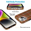 image:imageCasely iPhone 14 Case  Falling for You  Plum Floral  Compatible with MagSafe  Classic Ultra Slim DesignSpiced Chai  Fall Plaid