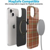 image:imageCasely iPhone 14 Case  Falling for You  Plum Floral  Compatible with MagSafe  Classic Ultra Slim DesignSpiced Chai  Fall Plaid