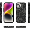 image:imageCasely iPhone 14 Case  Falling for You  Plum Floral  Compatible with MagSafe  Classic Ultra Slim DesignWere Ready For It  Black Serpent
