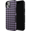 image:imageCasely iPhone 14 Case  Harlequin Midnight Diamond  Black and Purple  Bold Protective Design  MagSafe Compatible Design