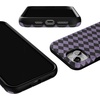 image:imageCasely iPhone 14 Case  Harlequin Midnight Diamond  Black and Purple  Bold Protective Design  MagSafe Compatible Design