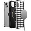 image:imageCasely iPhone 14 Case  Harlequin Salem Diamond  Black and White  Bold Protective Design  MagSafe Compatible Design