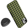 image:imageCasely iPhone 14 Case  Harlequin Wicked Diamond  Black and Green  Bold Protective Design  MagSafe Compatible Design