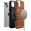image:imageCasely iPhone 14 Case  Spiced Chai  Fall Plaid  Bold Protective Design  MagSafe Compatible Design