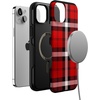image:imageCasely iPhone 14 Plus Case  As if  Red Plaid  Compatible with MagSafe  Bold Protective Design