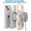 image:imageCasely iPhone 14 Plus Case  Final Rose  Red amp Pink Floral  Compatible with MagSafe  Classic Ultra Slim DesignHeart Flutters  Butterfly