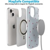 image:imageCasely iPhone 14 Plus Case  Final Rose  Red amp Pink Floral  Compatible with MagSafe  Classic Ultra Slim DesignLove Lines  Blue Stripes