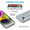 image:imageCasely iPhone 14 Plus Case  Final Rose  Red amp Pink Floral  Compatible with MagSafe  Classic Ultra Slim DesignLove Lines  Blue Stripes