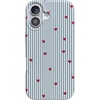 image:imageCasely iPhone 14 Plus Case  Final Rose  Red amp Pink Floral  Compatible with MagSafe  Classic Ultra Slim DesignLove Lines  Blue Stripes