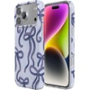image:imageCasely iPhone 14 Plus Case  Final Rose  Red amp Pink Floral  Compatible with MagSafe  Classic Ultra Slim DesignLove Me Knot  Blue Bow