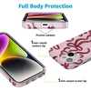 image:imageCasely iPhone 14 Plus Case  Final Rose  Red amp Pink Floral  Compatible with MagSafe  Classic Ultra Slim DesignLove Me Knot  Mauve Bow
