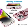 image:imageCasely iPhone 14 Plus Case  Final Rose  Red amp Pink Floral  Compatible with MagSafe  Classic Ultra Slim DesignLove Me Knot  Mauve Bow