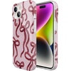 image:imageCasely iPhone 14 Plus Case  Final Rose  Red amp Pink Floral  Compatible with MagSafe  Classic Ultra Slim DesignLove Me Knot  Mauve Bow