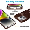 image:imageCasely iPhone 14 Plus Case  Final Rose  Red amp Pink Floral  Compatible with MagSafe  Classic Ultra Slim DesignTeddy Bows  Brown Polka Dot