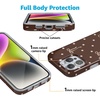 image:imageCasely iPhone 14 Plus Case  Final Rose  Red amp Pink Floral  Compatible with MagSafe  Classic Ultra Slim DesignTeddy Bows  Brown Polka Dot