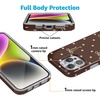 image:imageCasely iPhone 14 Plus Case  Final Rose  Red amp Pink Floral  Compatible with MagSafe  Classic Ultra Slim DesignTeddy Bows  Brown Polka Dot