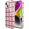 image:imageCasely iPhone 14 Plus Case  Final Rose  Red amp Pink Floral  Compatible with MagSafe  Classic Ultra Slim DesignUptown Gridlock  Pink Checkerboard