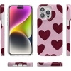 image:imageCasely iPhone 14 Plus Case  Final Rose  Red amp Pink Floral  Compatible with MagSafe  Classic Ultra Slim DesignWhole Lotta Love  Plum Hearts