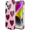 image:imageCasely iPhone 14 Plus Case  Final Rose  Red amp Pink Floral  Compatible with MagSafe  Classic Ultra Slim DesignWhole Lotta Love  Plum Hearts