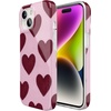 image:imageCasely iPhone 14 Plus Case  Final Rose  Red amp Pink Floral  Compatible with MagSafe  Classic Ultra Slim DesignWhole Lotta Love  Plum Hearts