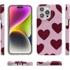 image:imageCasely iPhone 14 Plus Case  Final Rose  Red amp Pink Floral  Compatible with MagSafe  Classic Ultra Slim DesignWhole Lotta Love  Plum Hearts