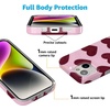 image:imageCasely iPhone 14 Plus Case  Final Rose  Red amp Pink Floral  Compatible with MagSafe  Classic Ultra Slim DesignWhole Lotta Love  Plum Hearts