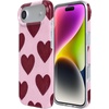 image:imageCasely iPhone 14 Plus Case  Final Rose  Red amp Pink Floral  Compatible with MagSafe  Classic Ultra Slim DesignWhole Lotta Love  Plum Hearts