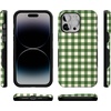image:imageCasely iPhone 14 Pro Max Case  Checked Twice  Green Plaid  Bold Protective Design  MagSafe Compatible Design